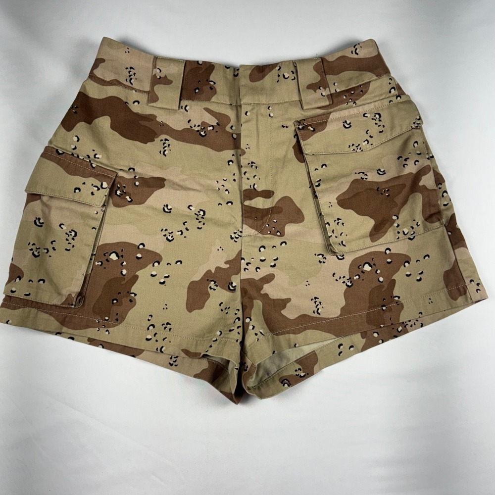 Tna Aritzia Desert Camo Cargo Shorts Tan Brown Cotton Utility Womens Size M